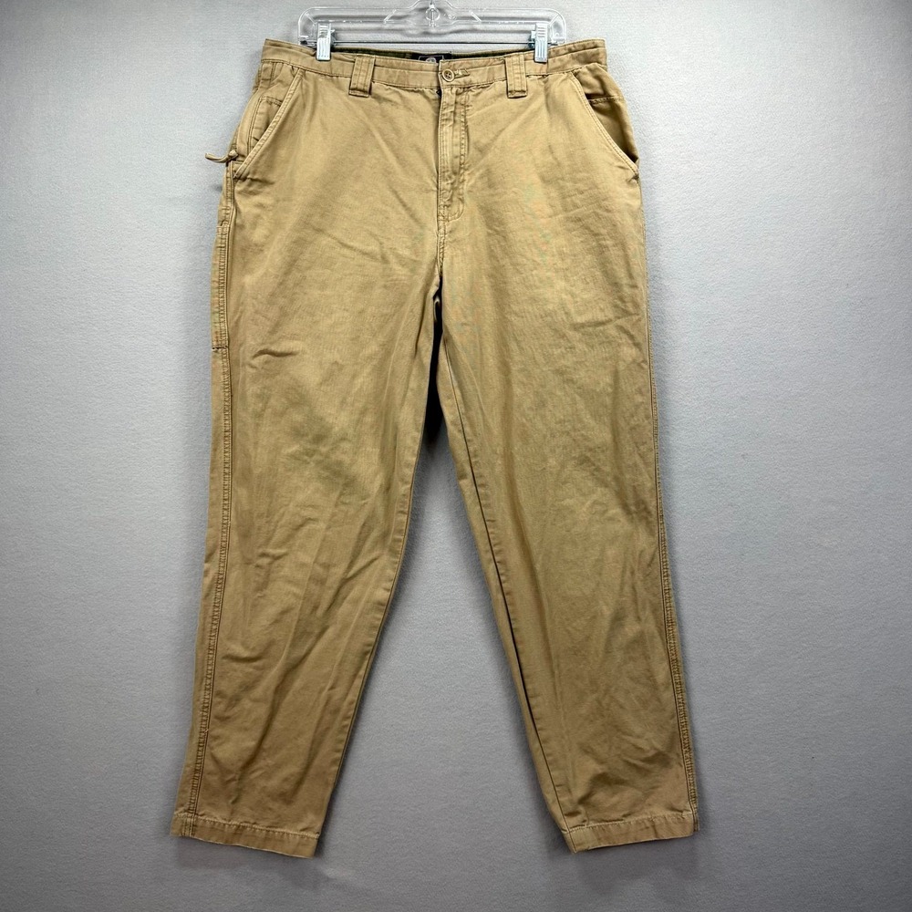 Weatherproof French Khakis Pants Mens 36x32‎ Brown Chino Utility Canvas Workwear